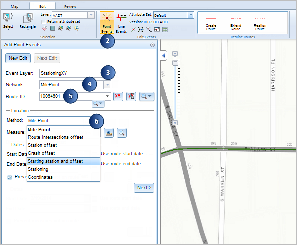 Adding point events Adding point events